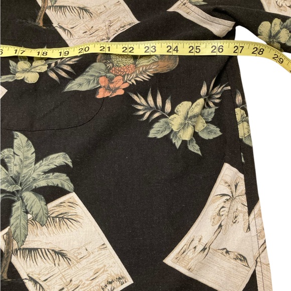 Island Outfitters Silk Blend Black Tropical Print Hawaiian Shirt, Size 2XLT - Picture 6 of 8